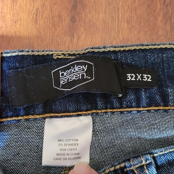 Relaxed Straight Fit Jeans Comfort Flex 5 Pocket Blue Men's 32W X 32L NEW - Picture 5 of 5